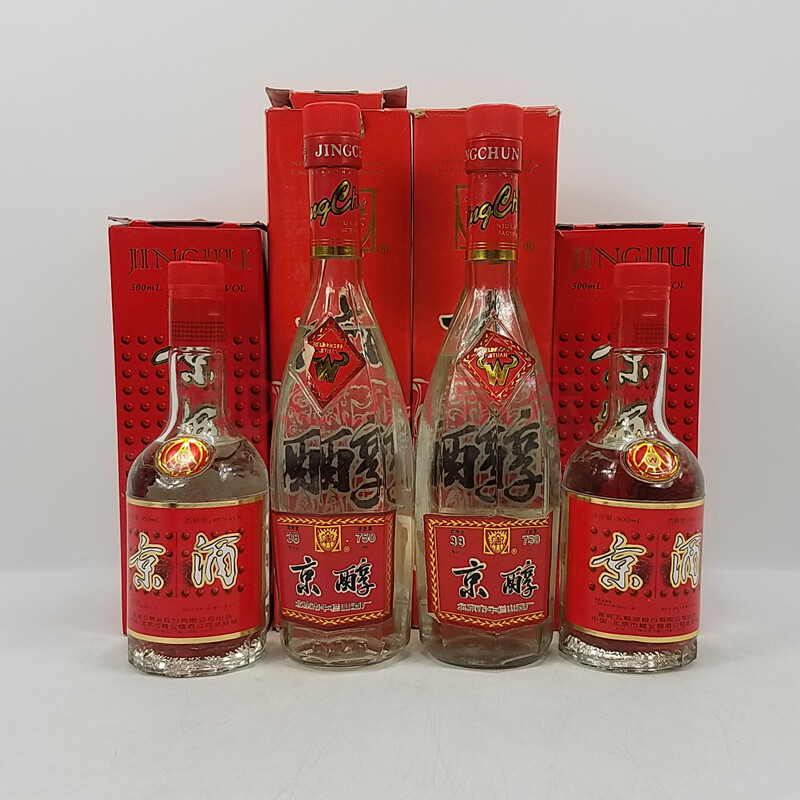 京酒京醇 90年代 38度 500 750ml 4瓶【】(白酒)
