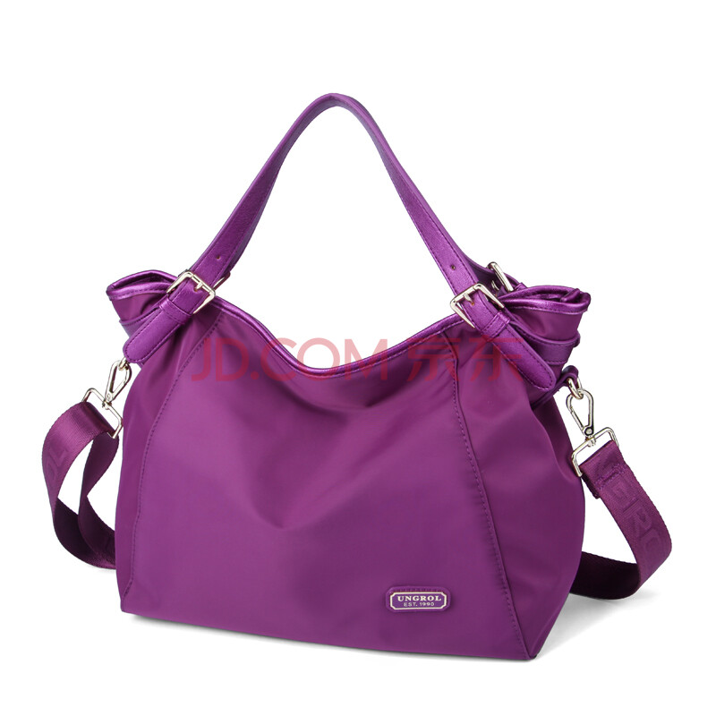 尼龙女包单肩包女士包包手提斜挎包欧美潮流通勤大包a815 紫色