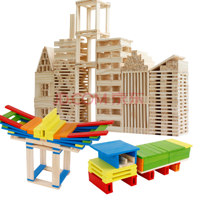 【苗娃儿】木丸子 建筑棒模型木条积木亲子互动创意原木搭搭乐木片