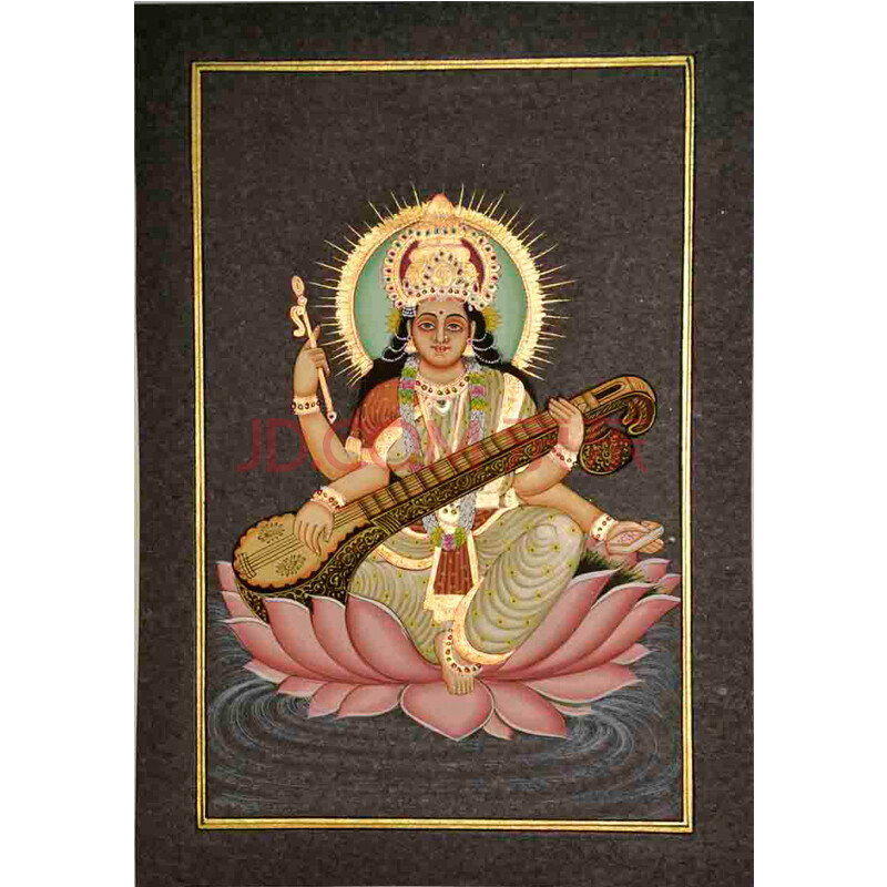 印度:varun kumar《女神像 》细密画