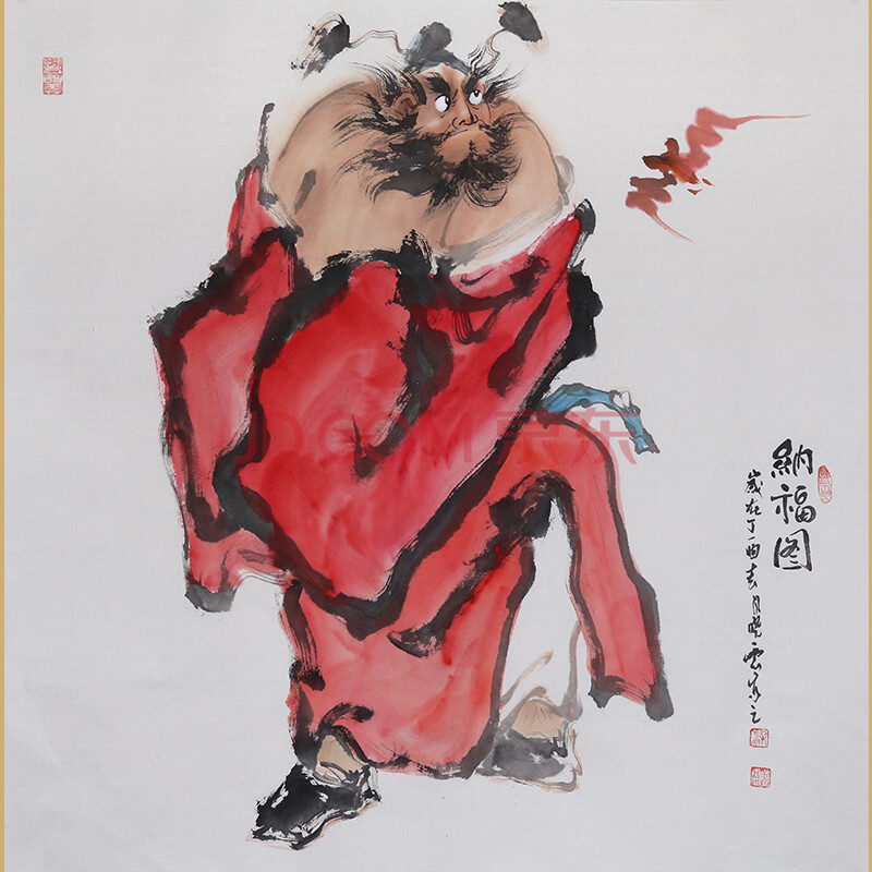 广西美术家协会会员 著名花鸟画家梁晓云先生作品——纳福图