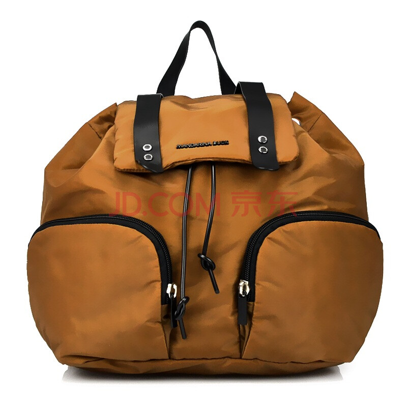 mandarina duck 鸳鸯 女款棕色尼龙双肩背包 141det1108y