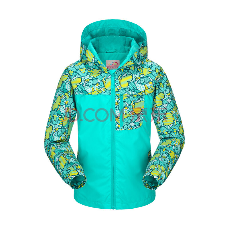 品牌童装童鞋 2015年新春女小童户外风衣(轻盈/透气/抗污)510502 碧色