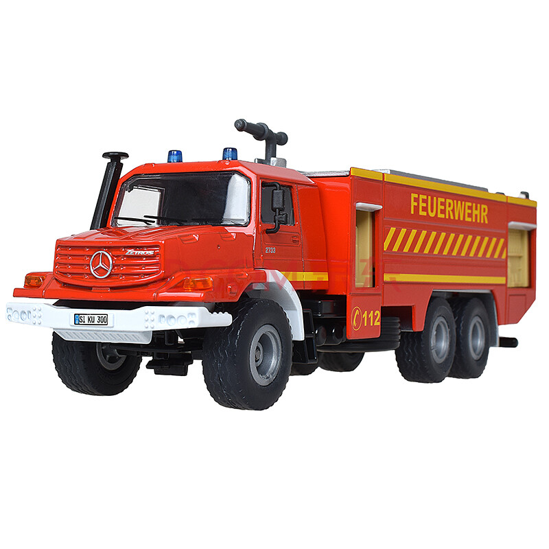 siku仕高德国品牌玩具汽车模型救火车喷水车消防车仿真合金车模型小车