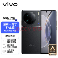 vivo X90 Pro 12GB+512GB 原黑 蔡司一英寸T*主摄 天玑9200旗舰芯片 自研芯片V2 120W双芯闪充 5G 拍照 手机