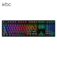 ikbc游戏键盘机械键盘樱桃键盘cherry机械键盘有线 F210黑色 银轴 RGB光