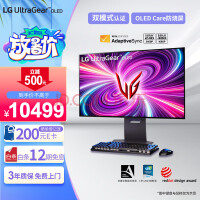 LG 32GS95UE 31.5英寸4k OLED双模式FHD 480Hz/UHD 240Hz 高刷 0.03ms 屏幕自发声电竞游戏显示器