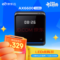 京东云无线宝AX6600雅典娜128G 家用路由器 WIFI6 高通5核 处理器 1G内存 LED点阵屏 三频Mesh上网管家高速穿墙