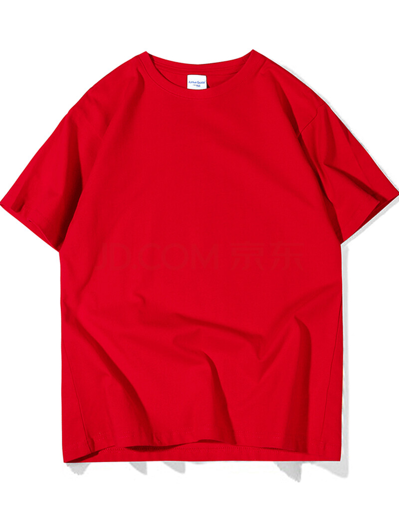 2020夏装新款黑白纯色t恤女短袖男体恤潮牌纯棉情侣装半袖打底衫 红色