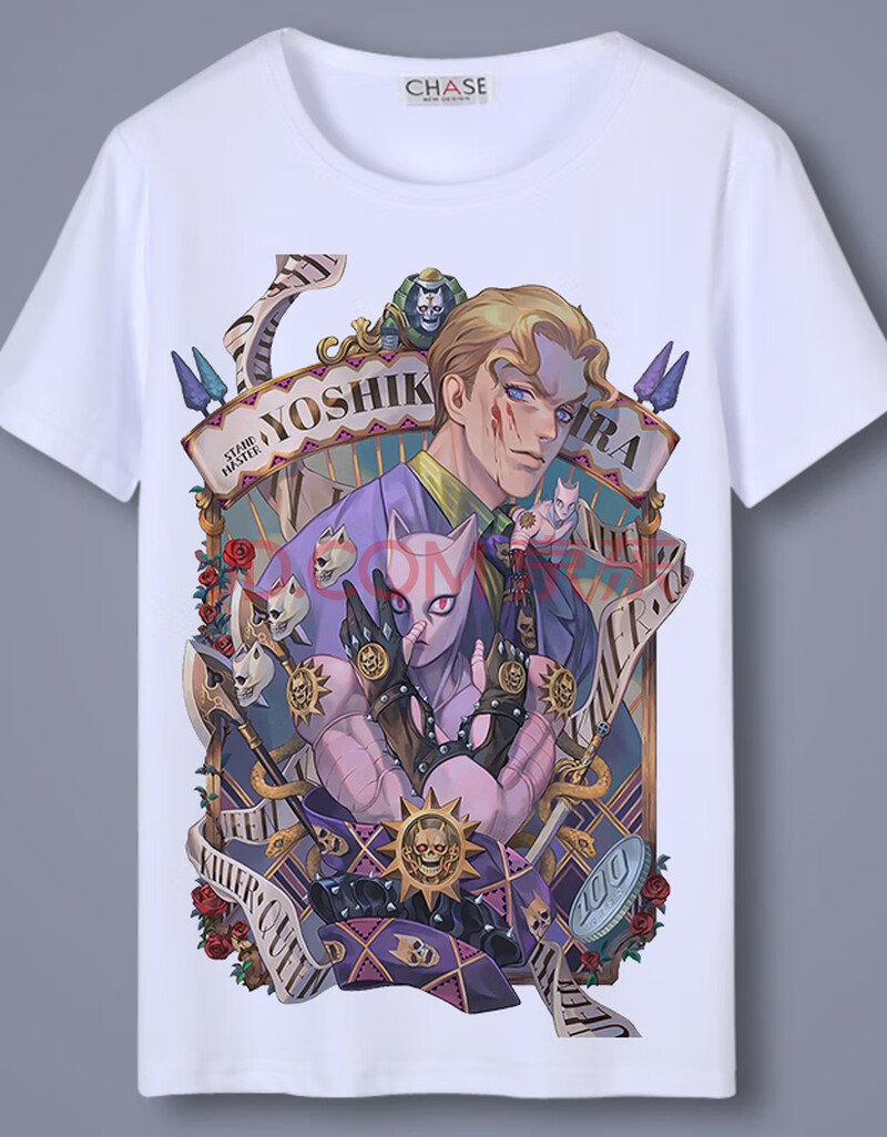 jojo的奇妙冒险 衣服空条承太郎 二次元动漫周边短袖t恤男女夏季衣服
