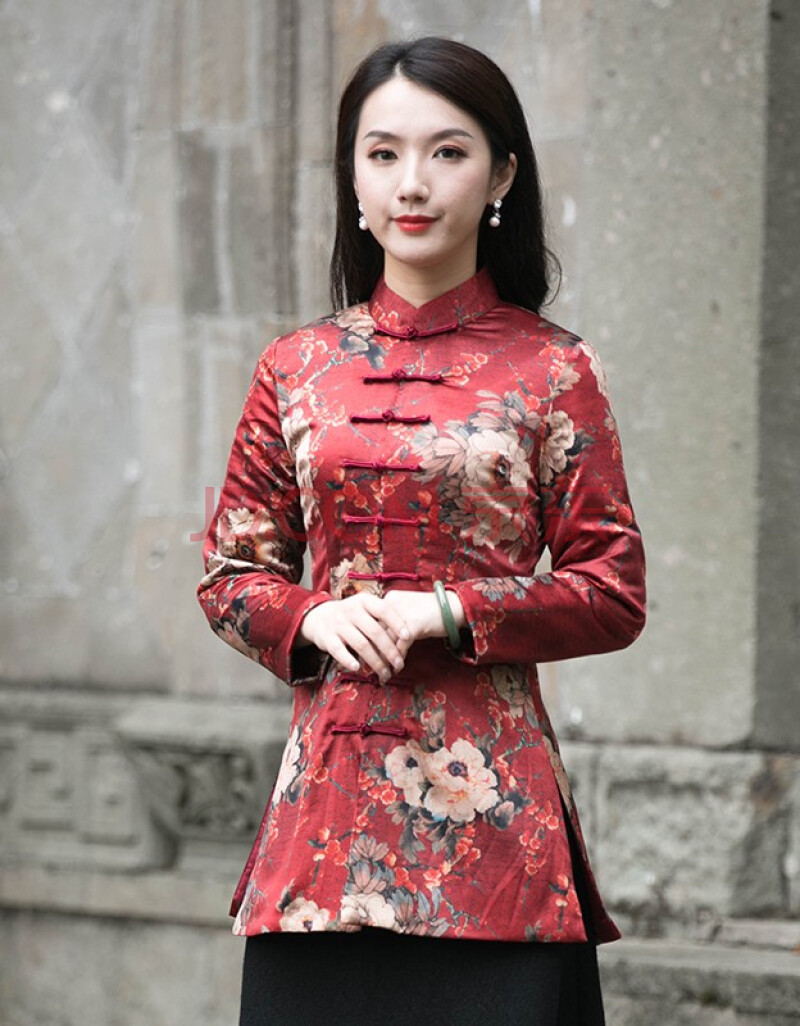 如意风唐装女中国风半身旗袍上衣复古时尚洋气茶服禅服民国风女装 r15