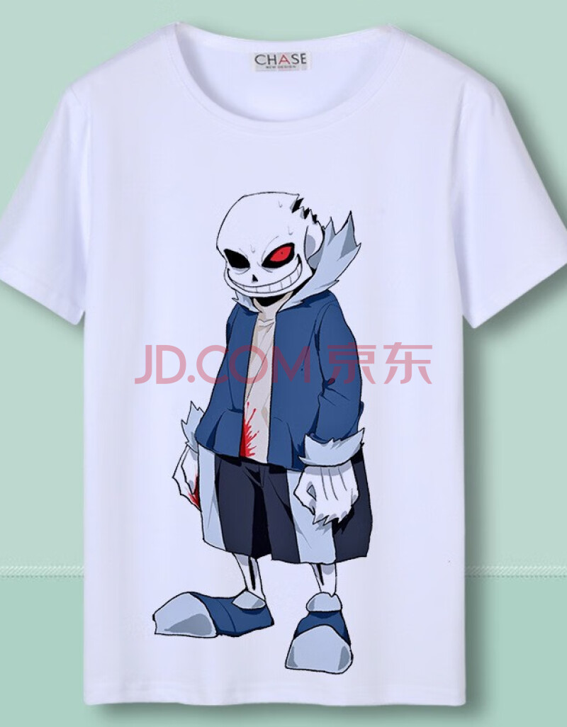 刻沫undertale传说之下t恤男 骷髅兄弟动漫周边衣服夏季学生短袖sans