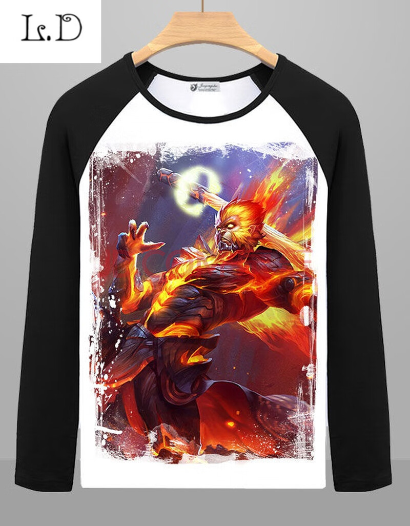 青少年学生宝李白凤求凰英雄皮肤图周边衣服 孙悟空-地狱火 m