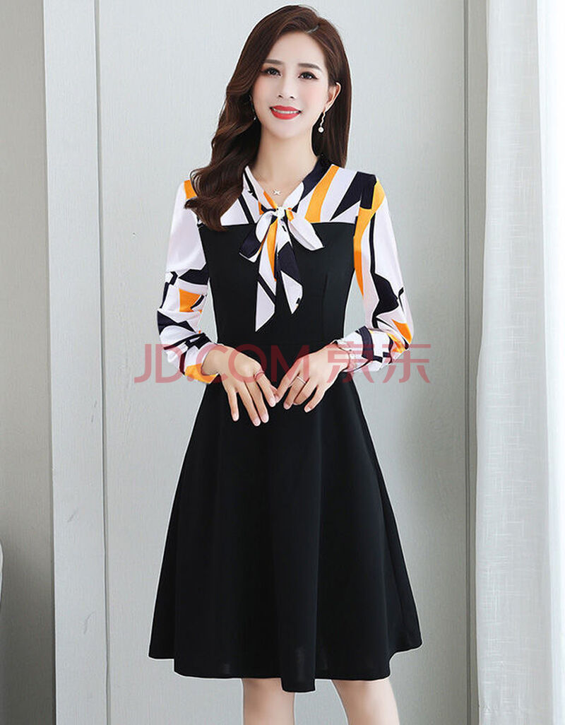 特价捡漏长袖连衣裙2021新款流行秋款女装假两中长款大码显瘦遮肚妈妈