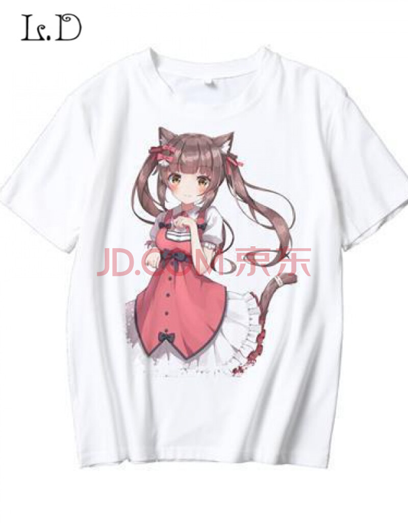 凌登nekopara 貓娘巧克力與香子蘭短袖t恤動漫周邊二次元新番衣服 6