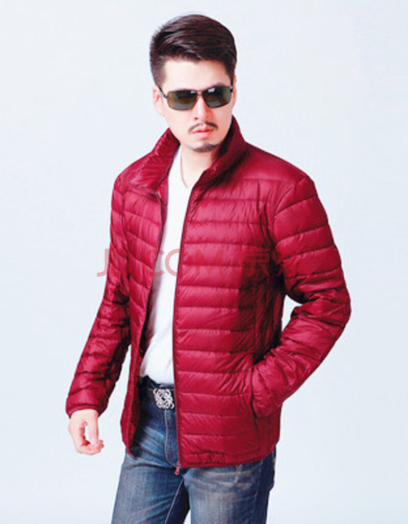 棉衣男2019冬季新款中老年短款棉服韩版修身薄男装棉袄子外套 红色 m