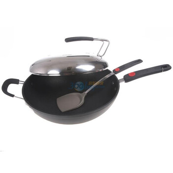 
                                        
                                                            苏泊尔supor 火红点3代钛Pro无油烟不粘炒锅32cm电磁炉通用 可立盖EC32HP01                