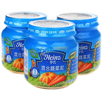 Heinz 亨氏 一段混合蔬菜泥113g*12瓶（箱装）