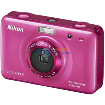 儿童戏水相机：Nikon 尼康 Coolpix S30 数码相机（三防、粉色款）
