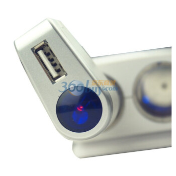 奥舒尔 800MA/1500MA可调节枪形车载充电器 六合一伸缩线 EC14