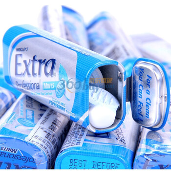 益达professional无糖薄荷糖清新薄荷味) 100g5x20g/盒)