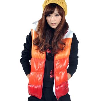 pargo 全民疯抢冬装新款韩版百搭连帽棉背心马夹马甲5058 桔红色 xxl