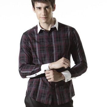 优版yourban2012男士长袖纯棉纯色韩版修身衬衫211302 宝蓝 170/92a(m