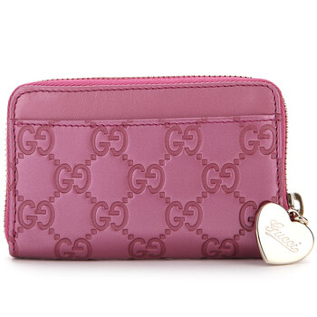 gucci 古驰 女士玫瑰粉色双g图纹牛皮零钱包 268750 ahb1g 5517 xy