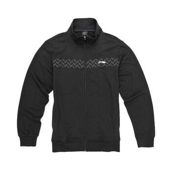 2013新品李宁网球系列男子开衫无帽卫衣awdh063 新基础黑 xl