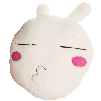 行之 兔斯基表情暖手抱枕 靠枕 坐垫 毛绒玩具 家居抱枕 创意生日礼物