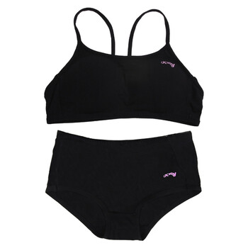 可娃衣 莫代尔棉少女内衣学生打底背心文胸套装 有加大码(背心 底裤)