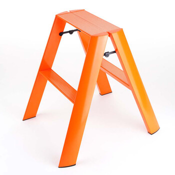 日本长谷川(hasegawa) 扶手踏台 梯子 家用烤漆型 ml-2or (至顶板高0.