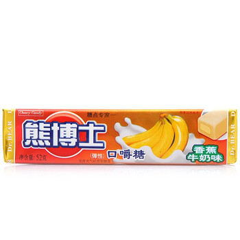 徐福记熊博士口嚼糖香蕉牛奶味52g