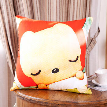太平鸟家纺 阿狸抱枕卡通靠垫可爱靠枕沙发办公室汽车靠背 包邮 橙色