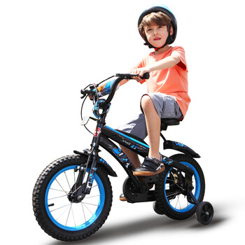 好来喜儿童自行车山地车14/16寸送打气筒男女款 星际太阳蓝 16