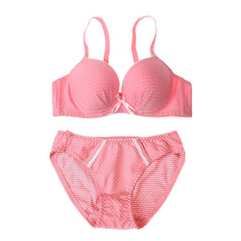 可娃衣 记忆软钢圈学生小胸聚拢少女内衣文胸套装(文胸 底裤)by12w342