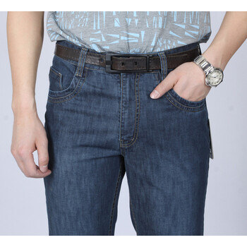 三利专柜正品男装 裤子 2013夏季新款 水洗 直筒裤 男士商务休闲长裤