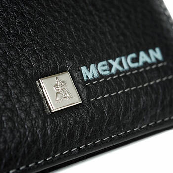 > 稻草人mexican经典男士五金logo钱夹休闲短款皮夹真皮钱包 31748 横