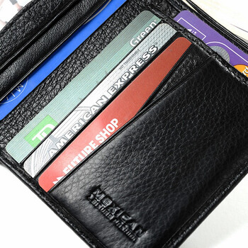 稻草人mexican经典男士五金logo钱夹休闲短款皮夹真皮钱包 31748 竖款