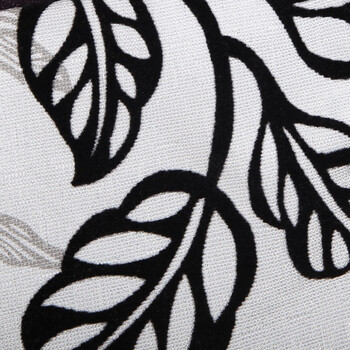 艾薇 床品家纺 外贸植绒提花加厚家饰午安靠枕国色牡丹黑40X60CM
