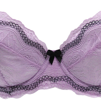 安莉芳旗下e-br内衣3/4薄杯性感网纱文胸kb0715 lil浅紫色 75c