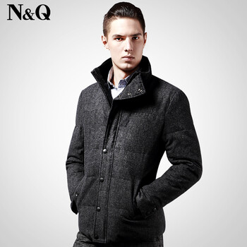 诺奇男装 2013冬装新款韩版修身羽绒服 男羽绒外套 90绒加厚m7022 深