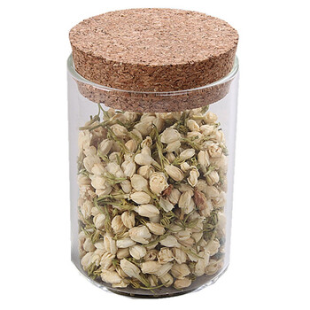 
                                        heisou 密封茶叶罐415ml软木盖透明玻璃茶道用具 储物罐 茶具配件KC187                