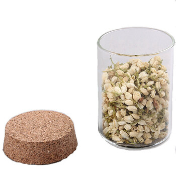 
                                        heisou 密封茶叶罐415ml软木盖透明玻璃茶道用具 储物罐 茶具配件KC187                