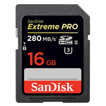 闪迪（SanDisk）至尊超极速SDHC UHS-II存储卡 16GB 读速280MB/s