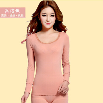 法维诗塑身天然纤维提花 修身收腹提臀美体内衣套装 盒装蕾丝-香槟色