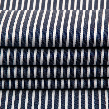 活力蓝白竖条纹丝光全棉衬衫 蓝白条 请联系客服提供尺寸