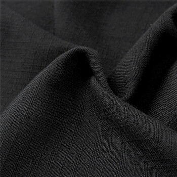 图吉（twopages) 简约现代 黑色仿麻窗帘 打孔式 单片 MDV306-35 W300cm X L180cm