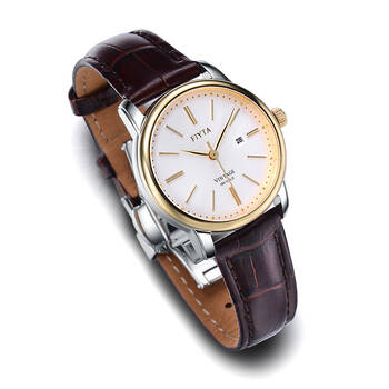 > 飞亚达(fiyta)金淳系列机械棕色女表la8522.tyr