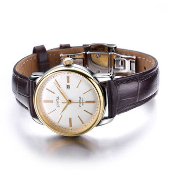 > 飞亚达(fiyta)金淳系列机械棕色女表la8522.tyr